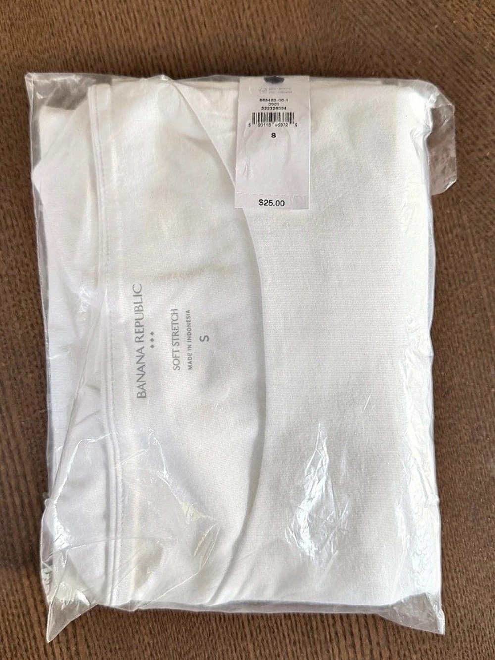 Banana Republic Soft Stretch Top White Short Sleeve Small